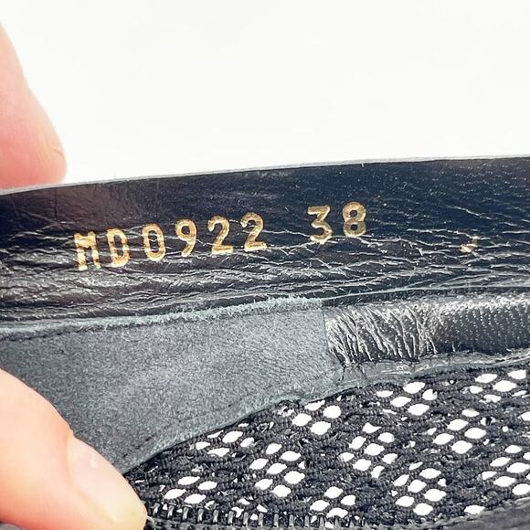 Dior Black Suede Crochet Mesh Naughtily-D Lace Up Heeled Ankle Boot size EU 38 - Picture 10 of 11